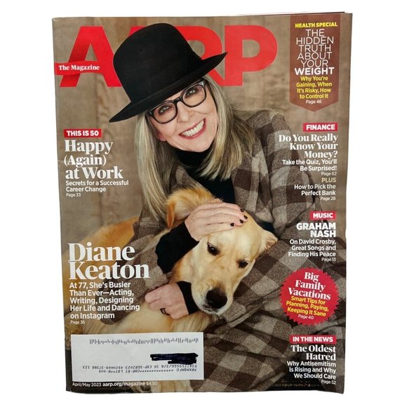 AARP Magazine April May 2023 Diane Keaton Graham Nash Hidden Weight Truth - Picture 1 of 6